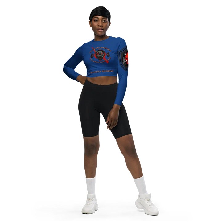 women oni crop top long sleeve (BLUE) product image (1)