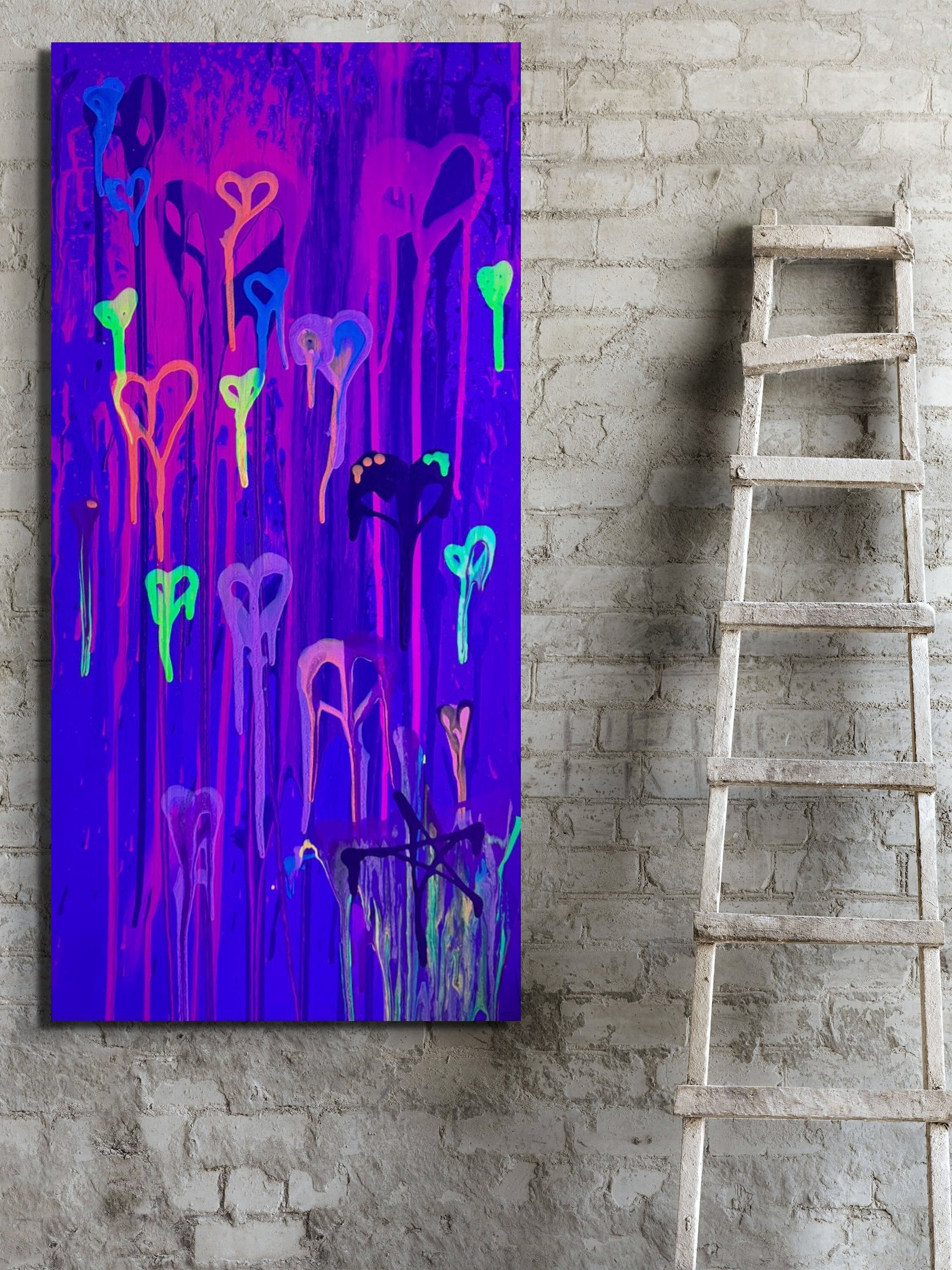 Dripping Hearts Gallery Canvas UV Print product image (2)