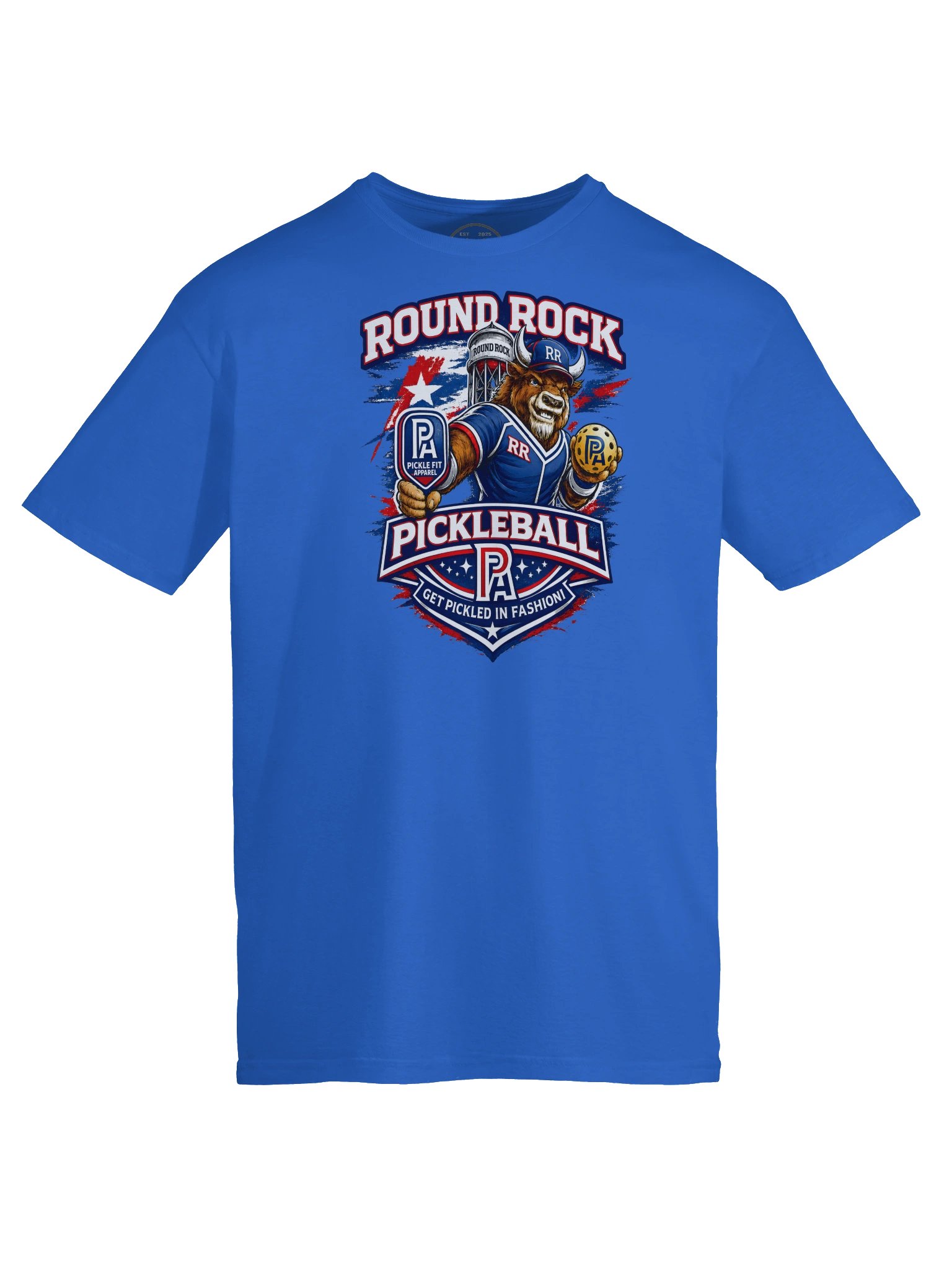 Round Rock Pickleball Bull Tee product image (35)