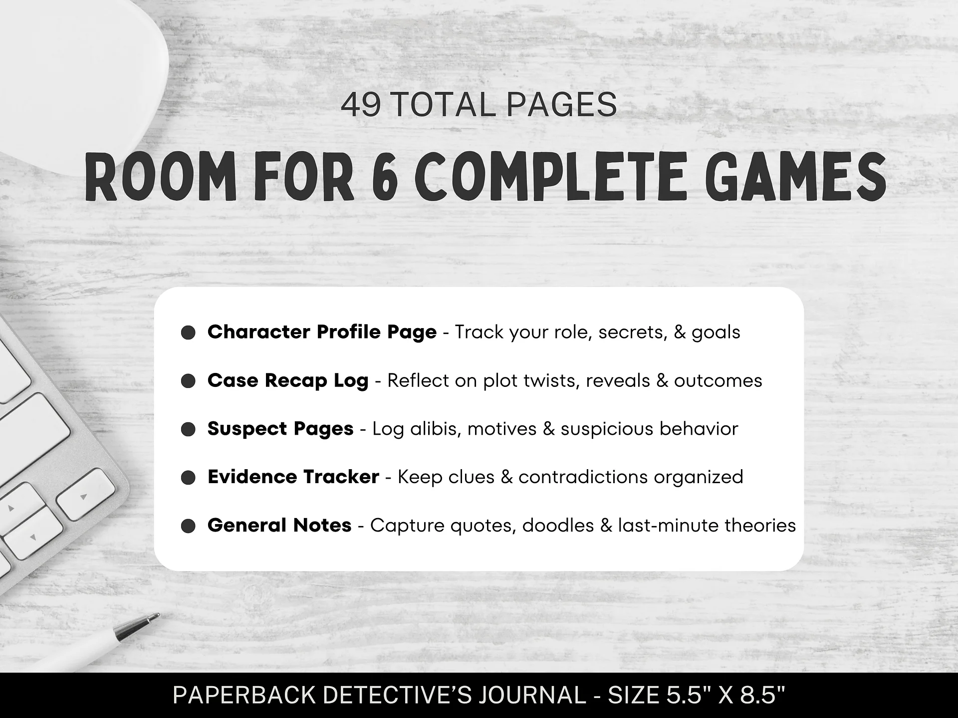 Murder Mystery Party Detective's Journal product image (3)