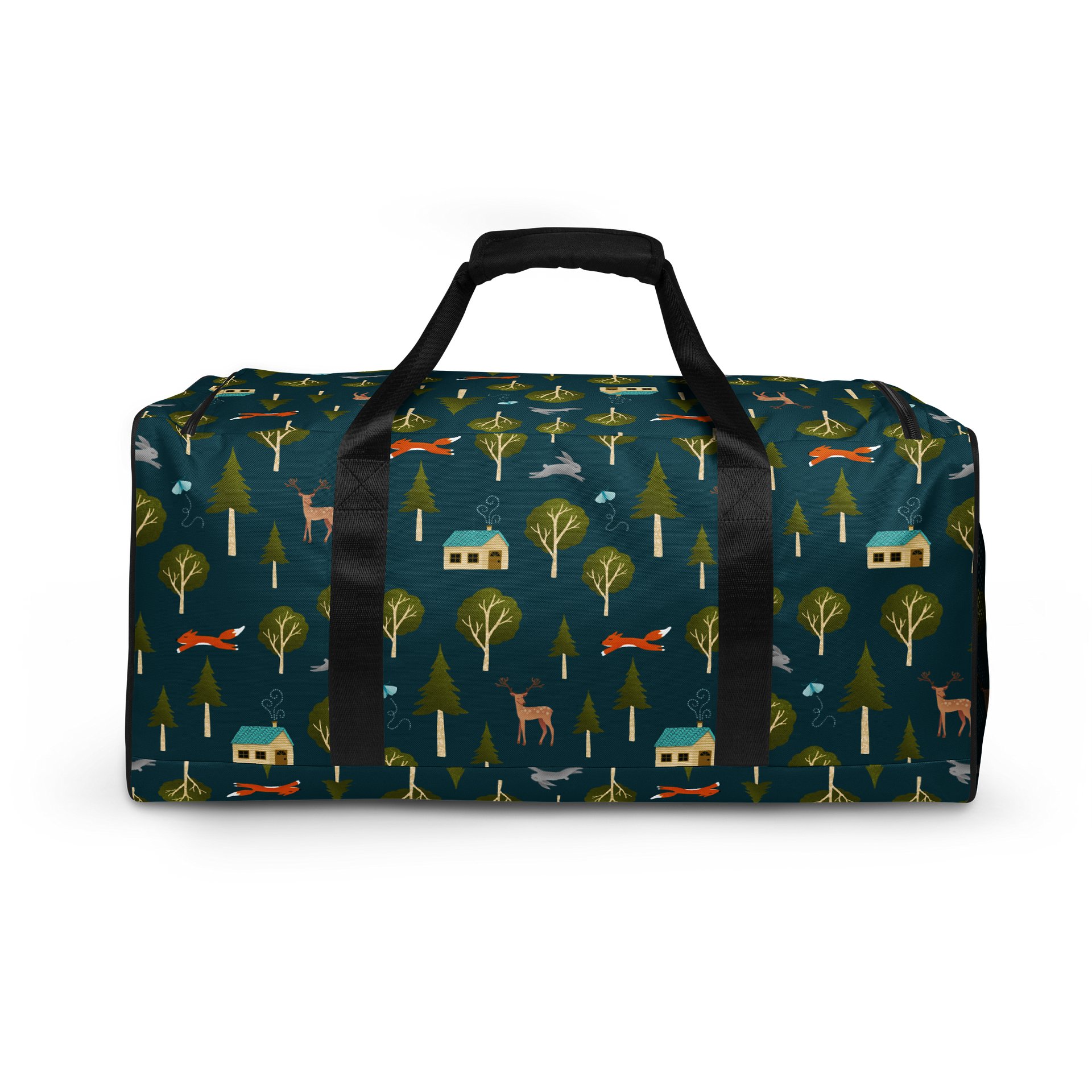 Cozy Cabin and Forest Animals Duffel Bag product image (4)