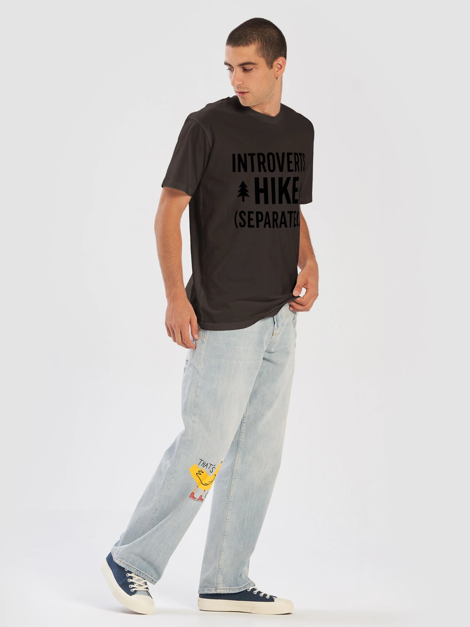 Introverts Hike Separately T-Shirt | Funny Hiking & Nature Graphic Tee product image (29)