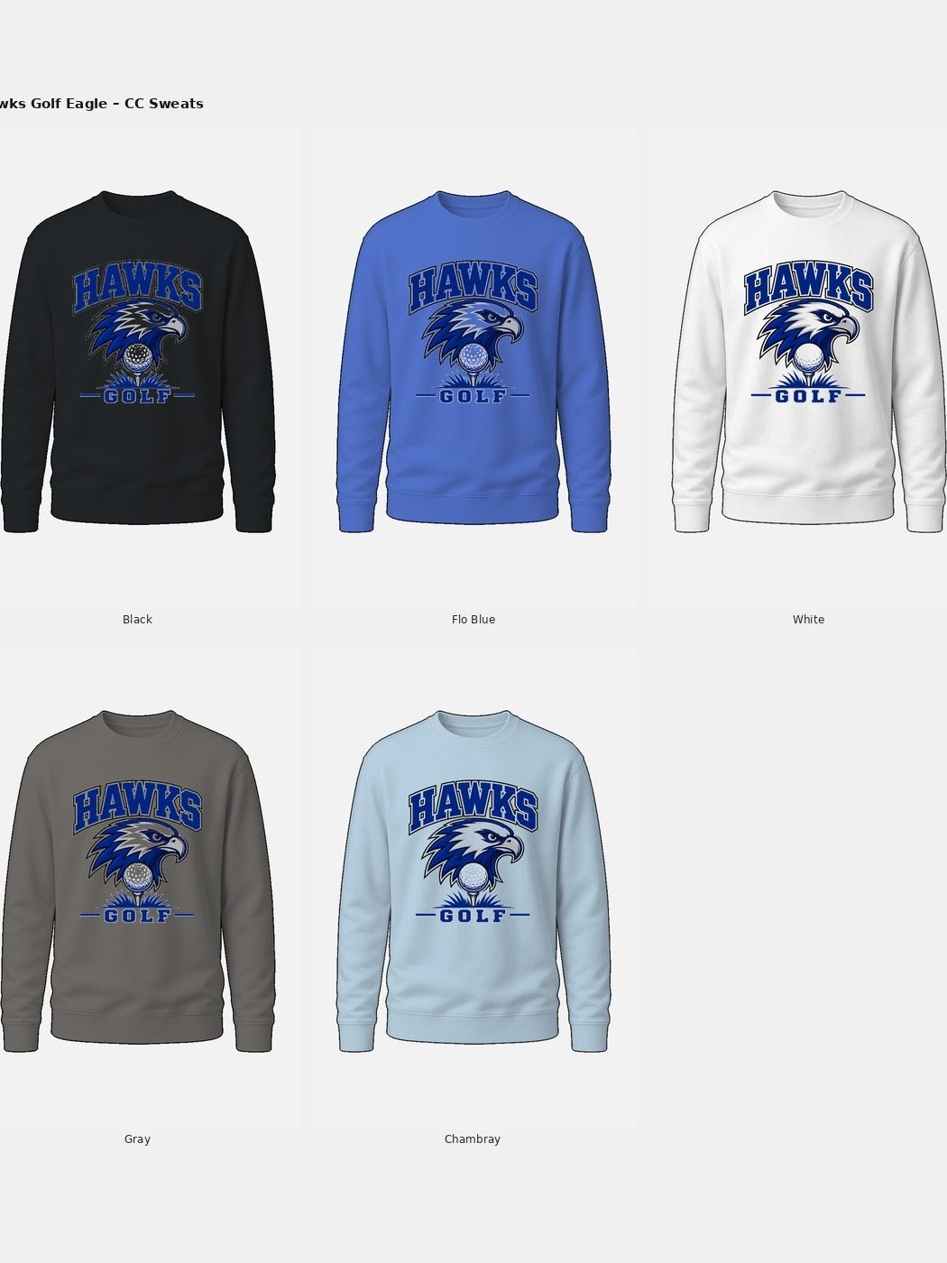 Hawks Golf Comfort Colors Sweatshirt product image (5)