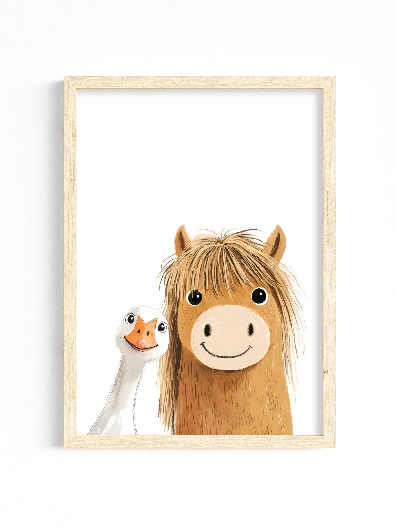 Horse and Goose Farm Nursery Print product image (1)