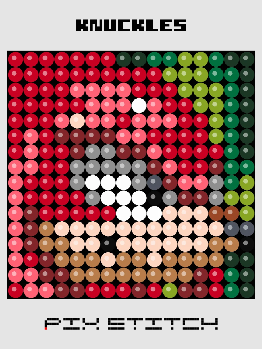 Knuckles Pixel Art product image (1)