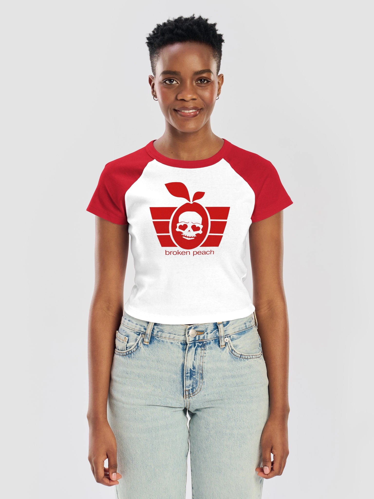 Broken Peach - Women's Raglan Tee Classic Halloween product image (3)