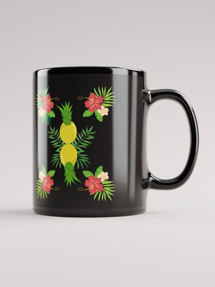 Pineapple Paradise Pattern Design Black Mug product image (1)