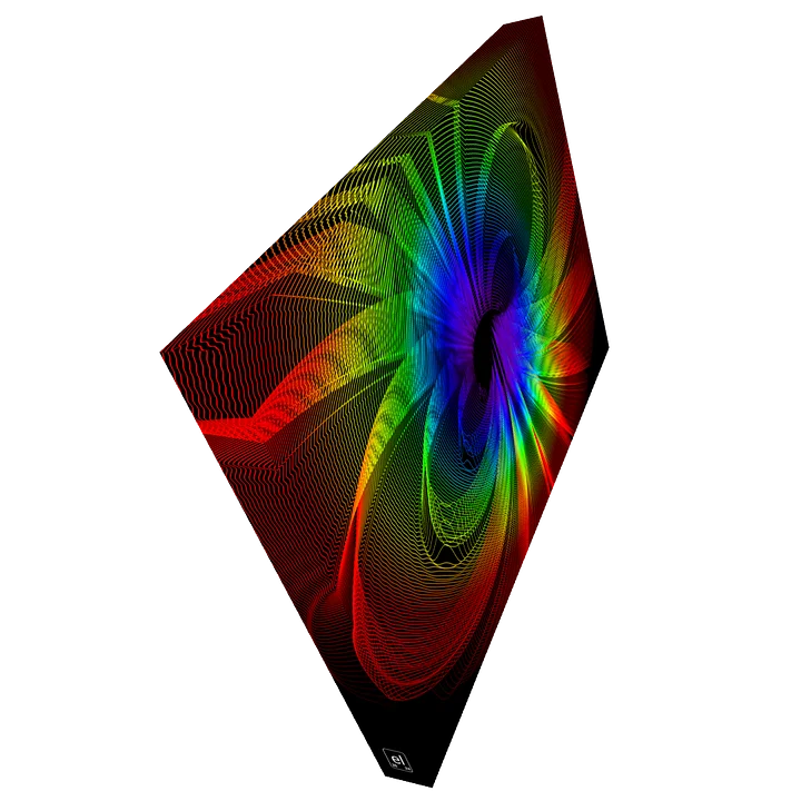 Sparse Spectral Spaceport Alpha - Diffraction Curves Physics Art Canvas Print product image (2)
