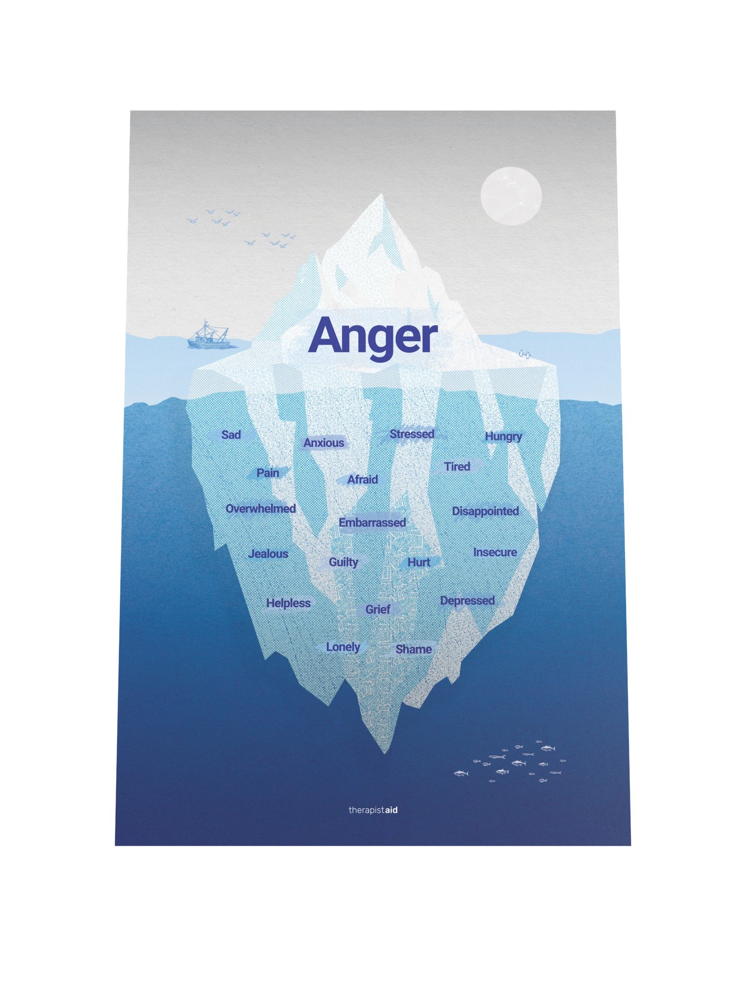 Anger Iceberg poster (papercraft style) product image (1)