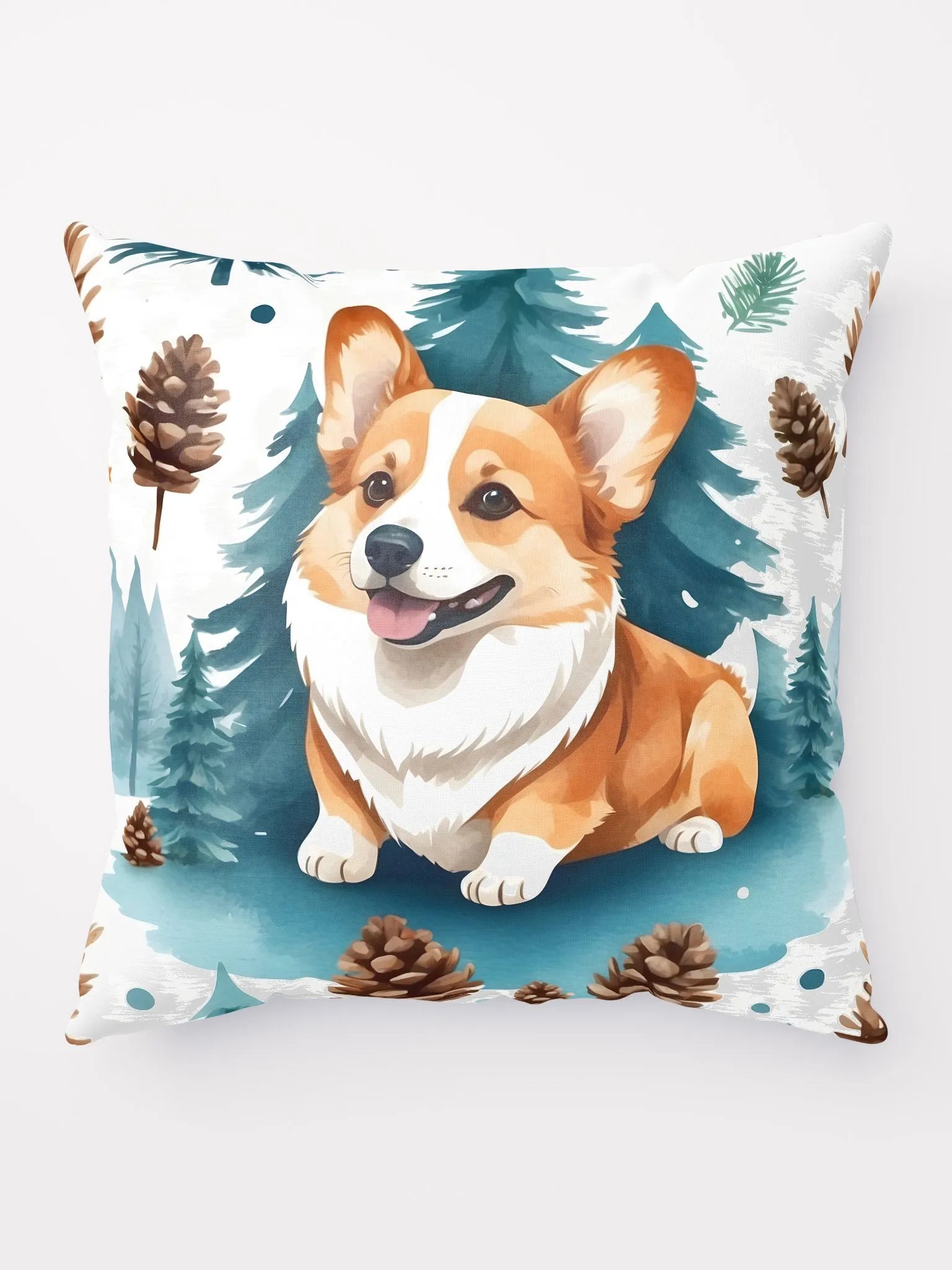 Corgi in a Wintry Forest product image (9)