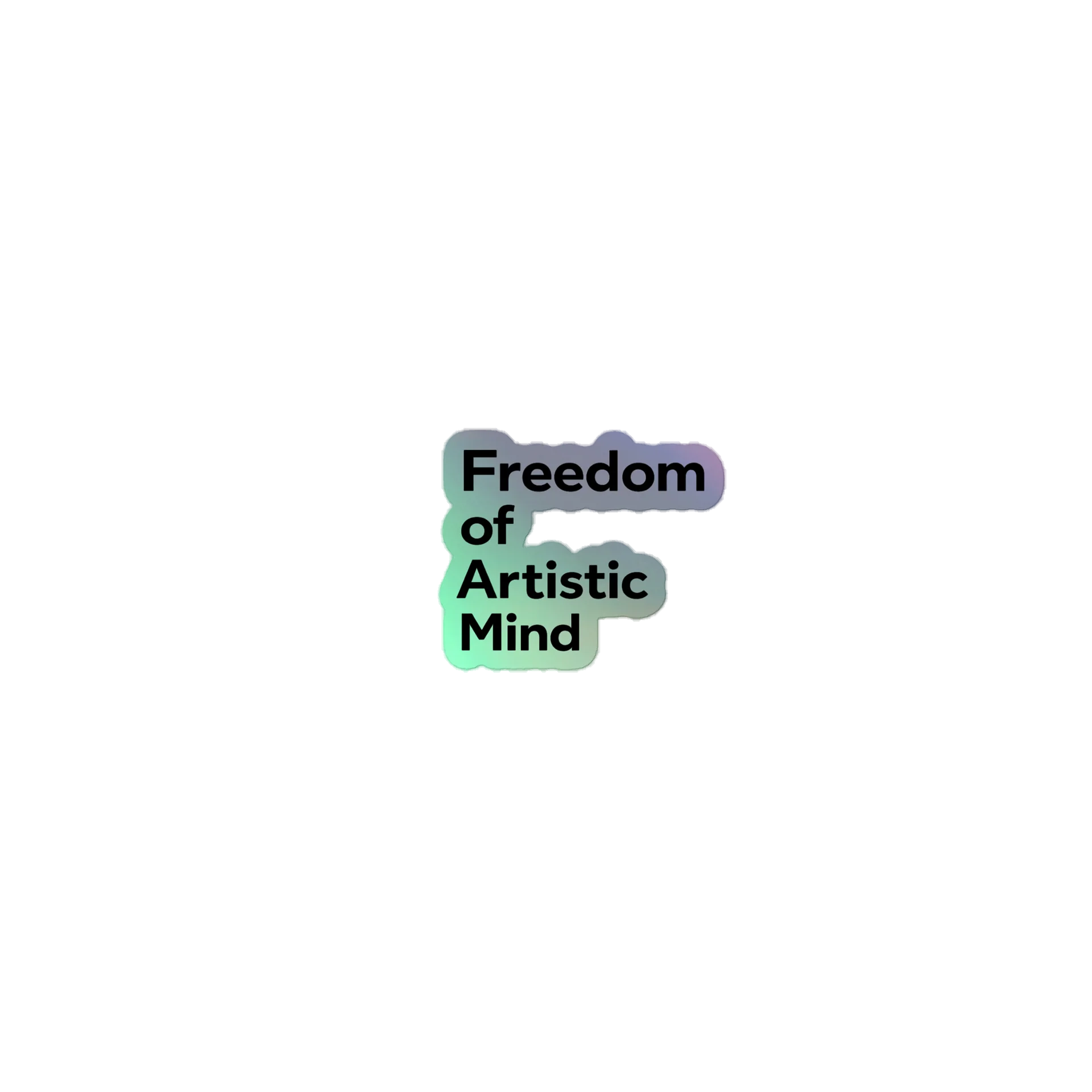 FoAM - plain text logo sticker product image (1)