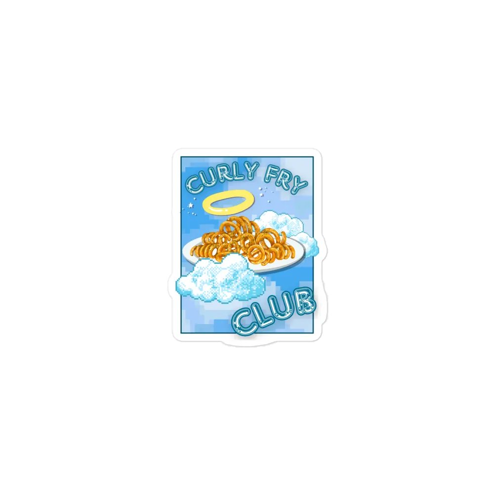 CURLY FRY CLUB die-cut magnet product image (1)