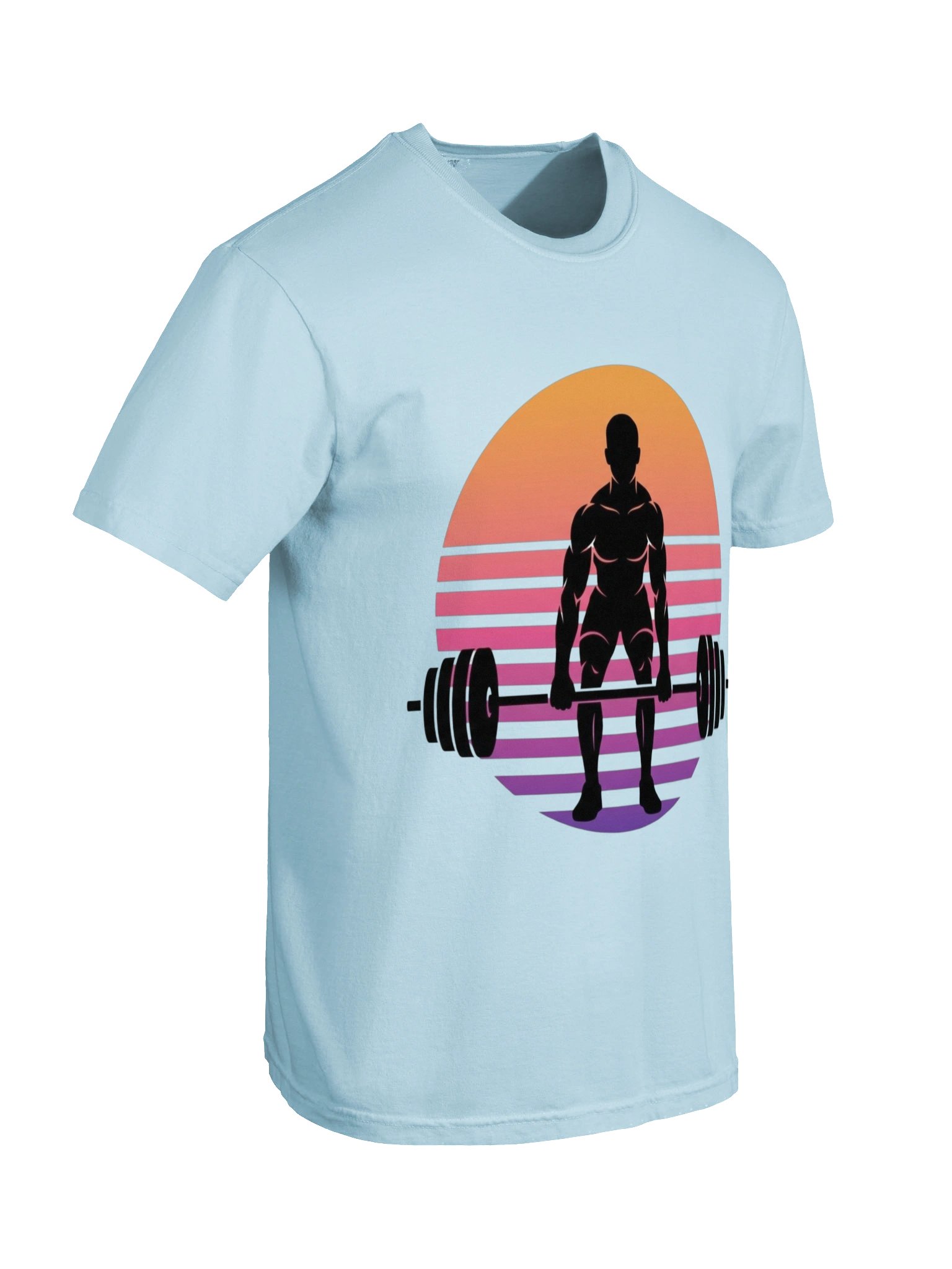 Retro Sunset Deadlift Tee / Gym Aesthetic Shirt product image (5)