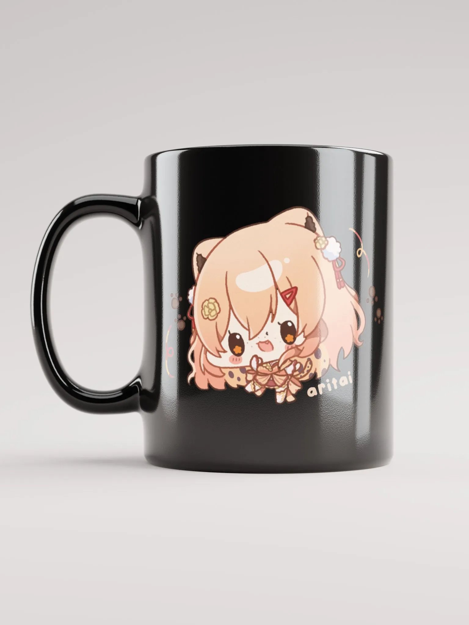 aritai 🐾 Chibi Mug (Black) product image (1)