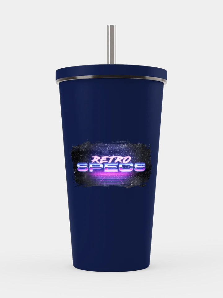 RETRO SPECS: nsulated Tumbler with a Straw product image (1)