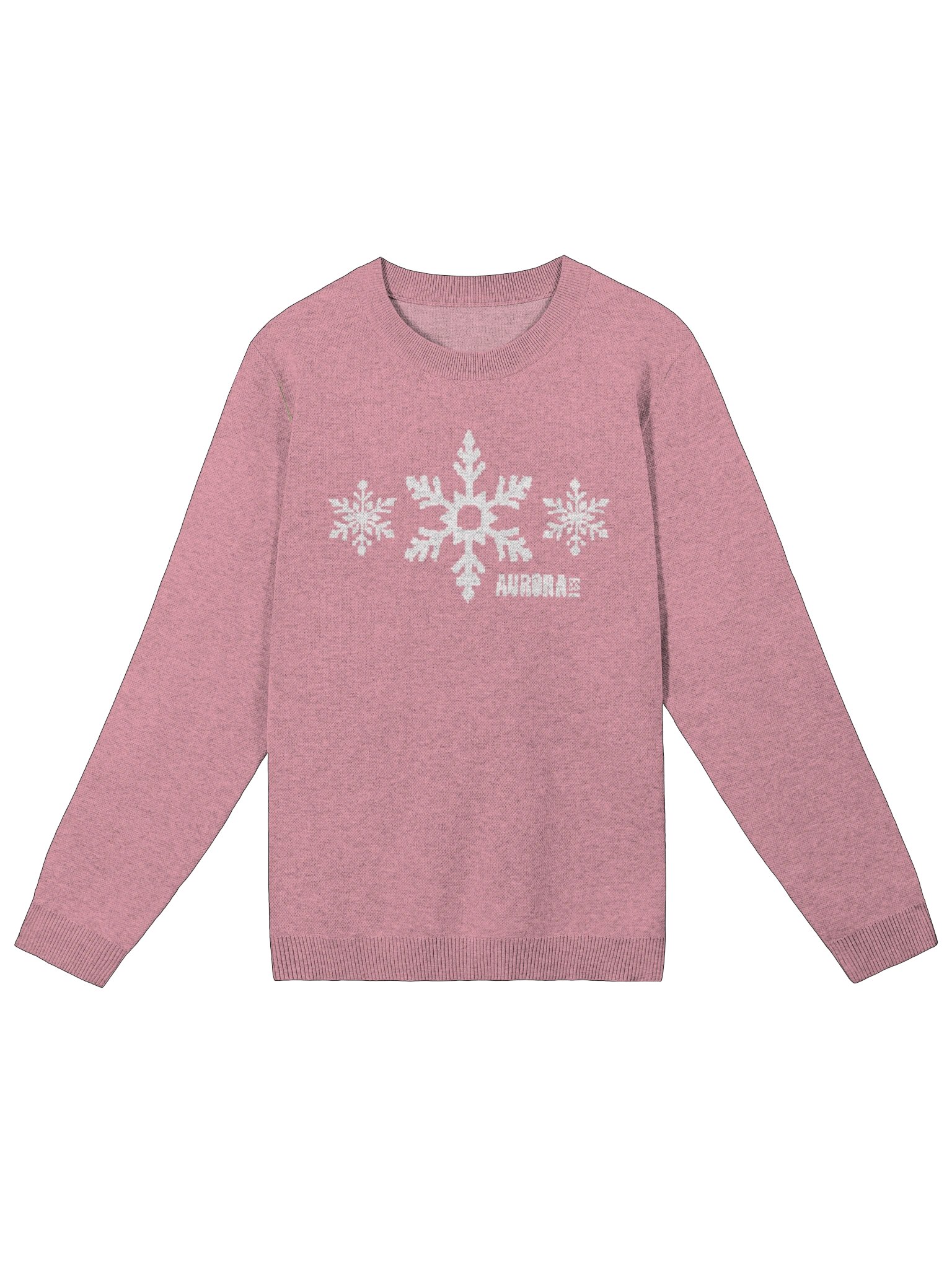 Snowflakes Knitted Sweater (Pink) product image (1)