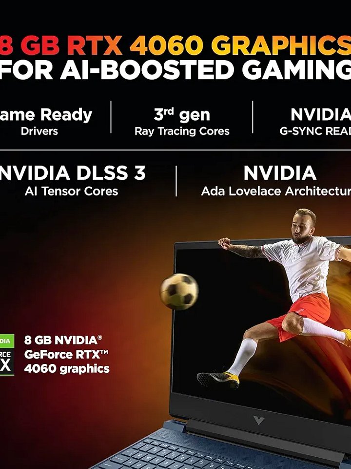 HP Victus, AMD Ryzen 9-8945HS, 8GB RTX 4060, 16GB RAM (Upgradeable) 1TB SSD, 144Hz, 300nits, IPS, FHD, product image (2)