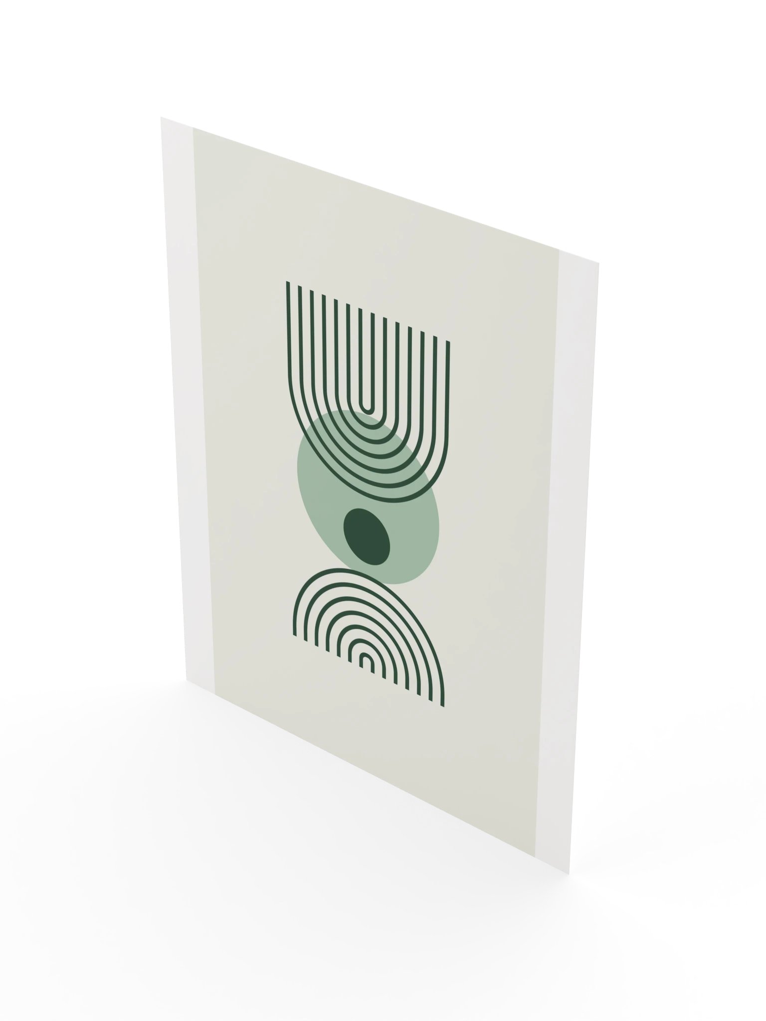 Green Line Arch Print | Boho Bathroom Wall Art product image (5)