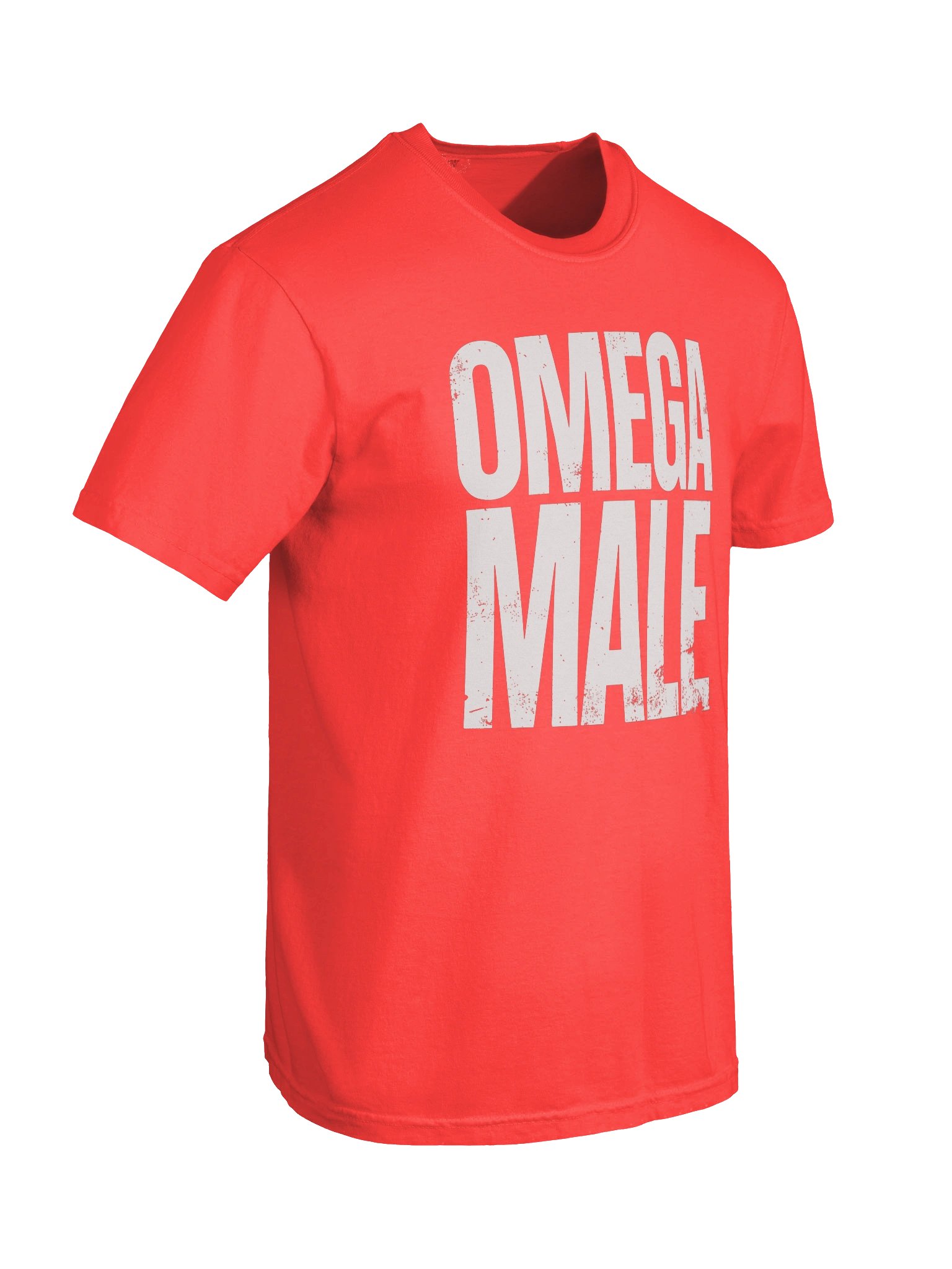 OMEGA MALE in White Grungy Letters T-Shirt product image (2)