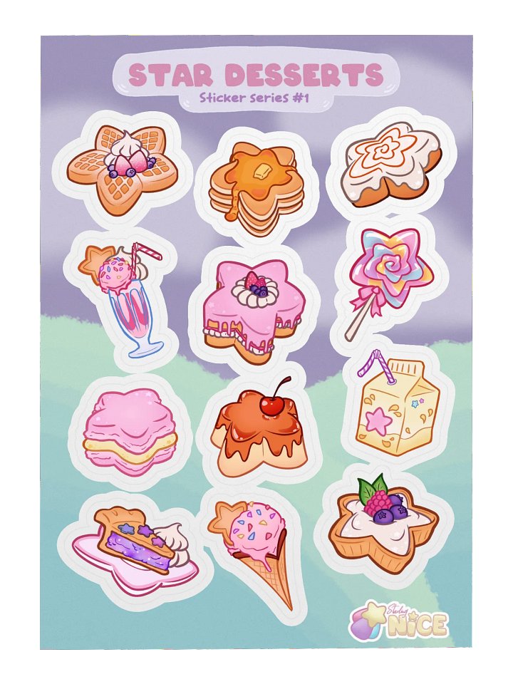 Star Desserts Sticker Sheet product image (1)