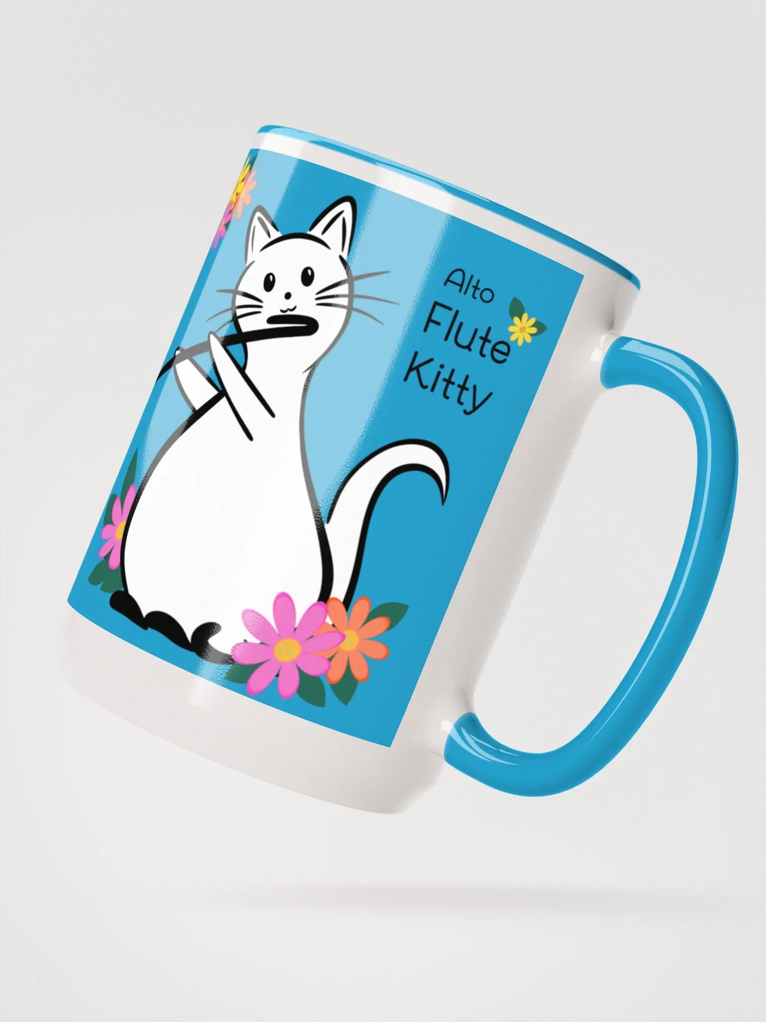 Flute Kitty Mug 15 oz - Alto Flute product image (3)