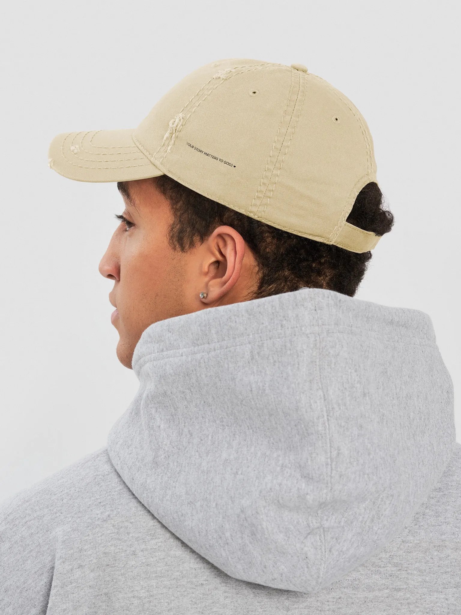 Khaki Story Writer Distressed Hat product image (8)