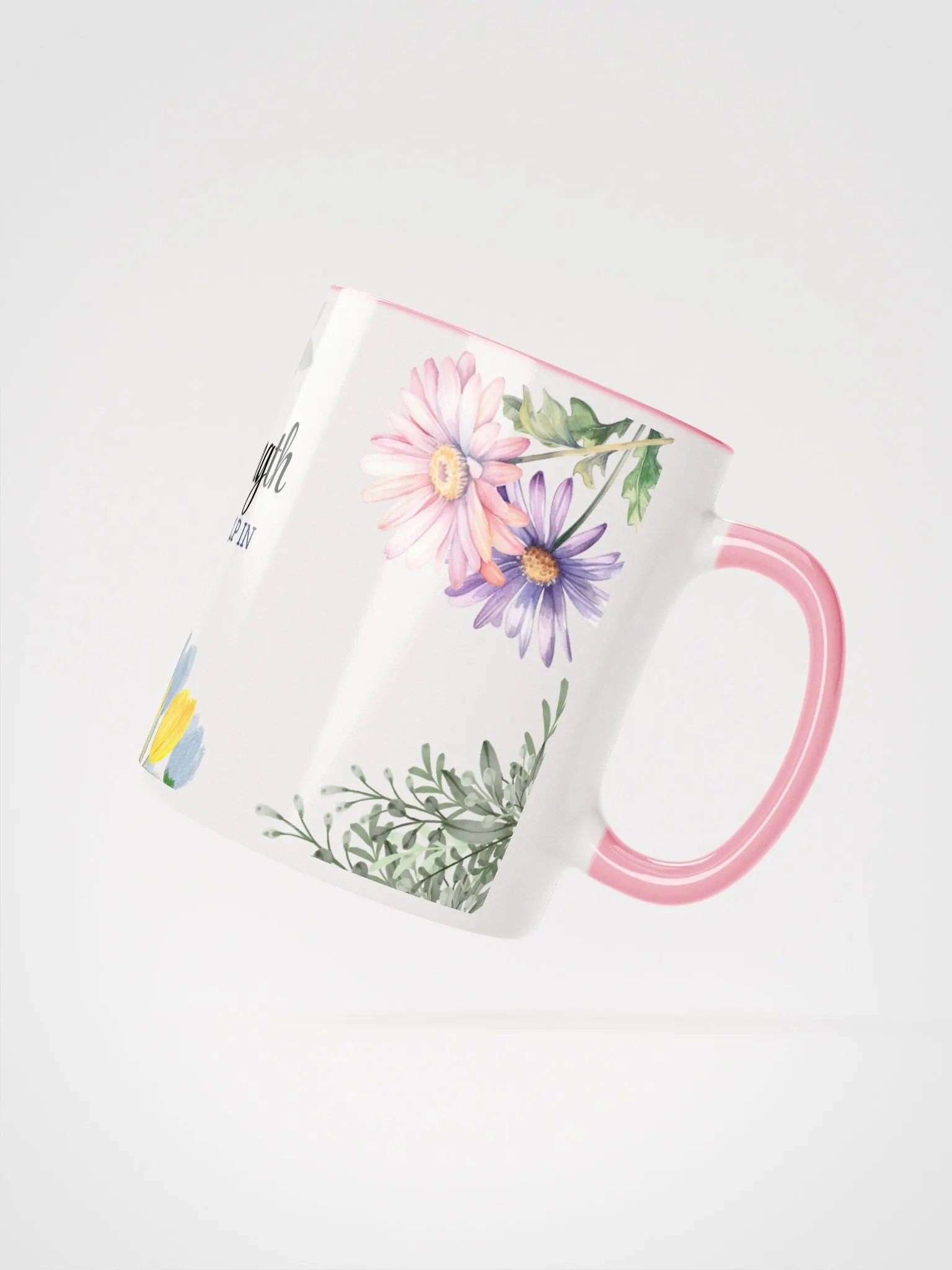 Refuge & Strength Floral Mug-Pink product image (3)