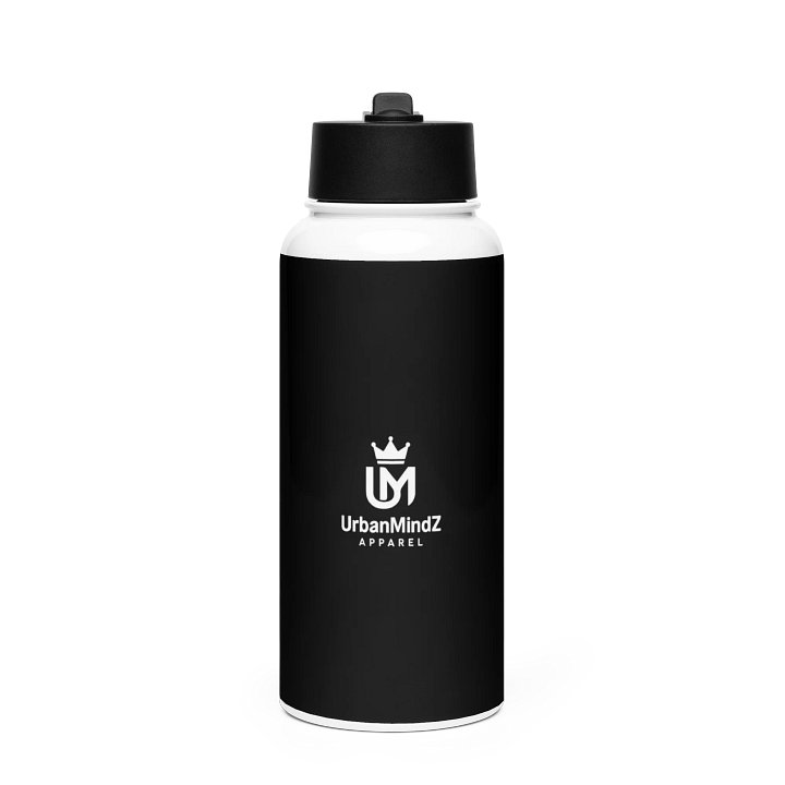 UrbanMindZ Black and white water bottle product image (1)