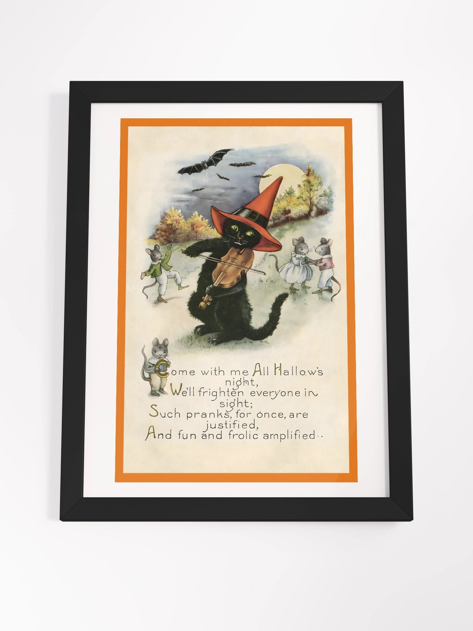 Framed Print - Spooky Cat 'The Mischief-Maker' product image (4)