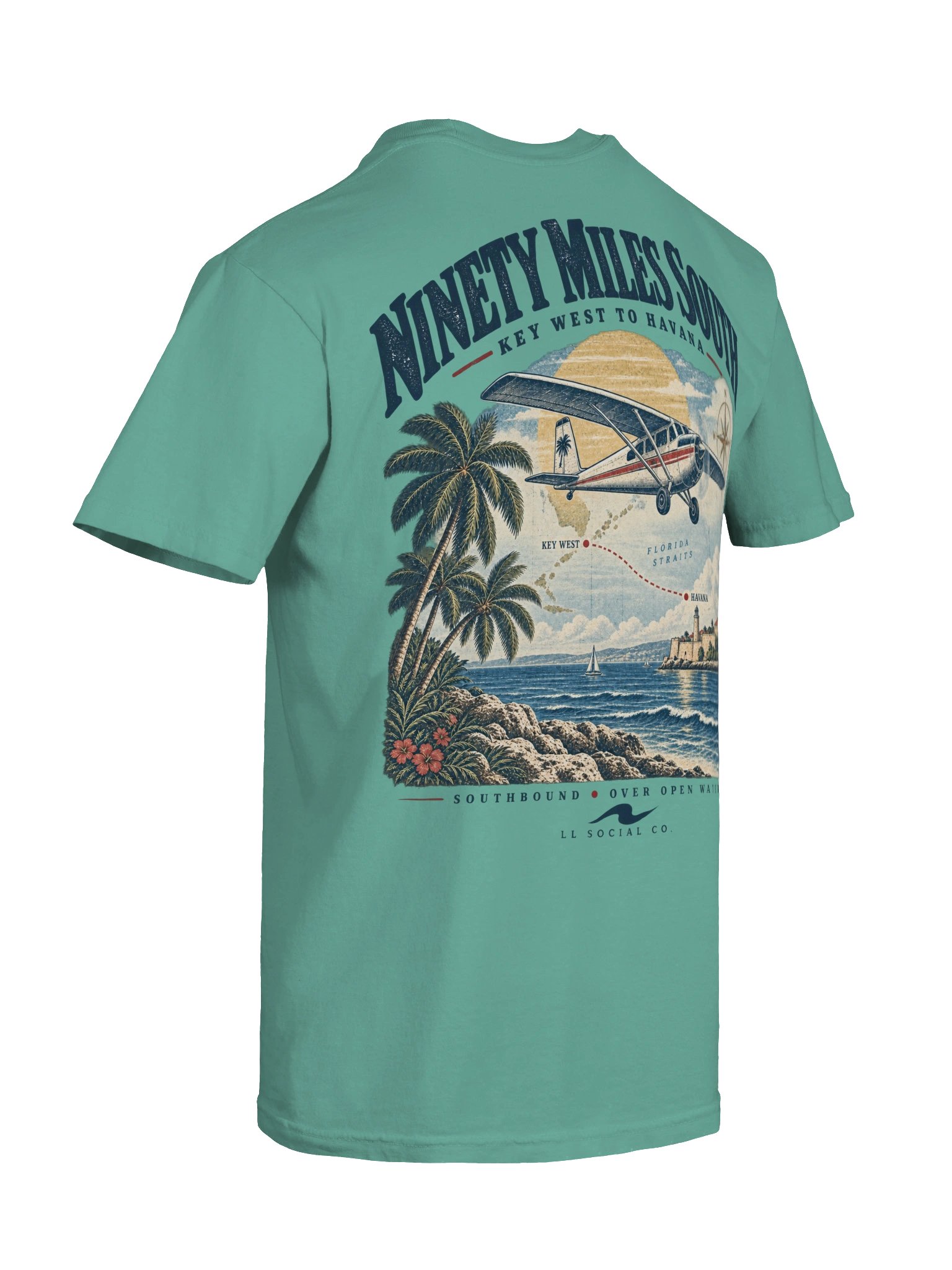 LL Social Co. Ninety Miles South Tee — Key West to Havana product image (83)