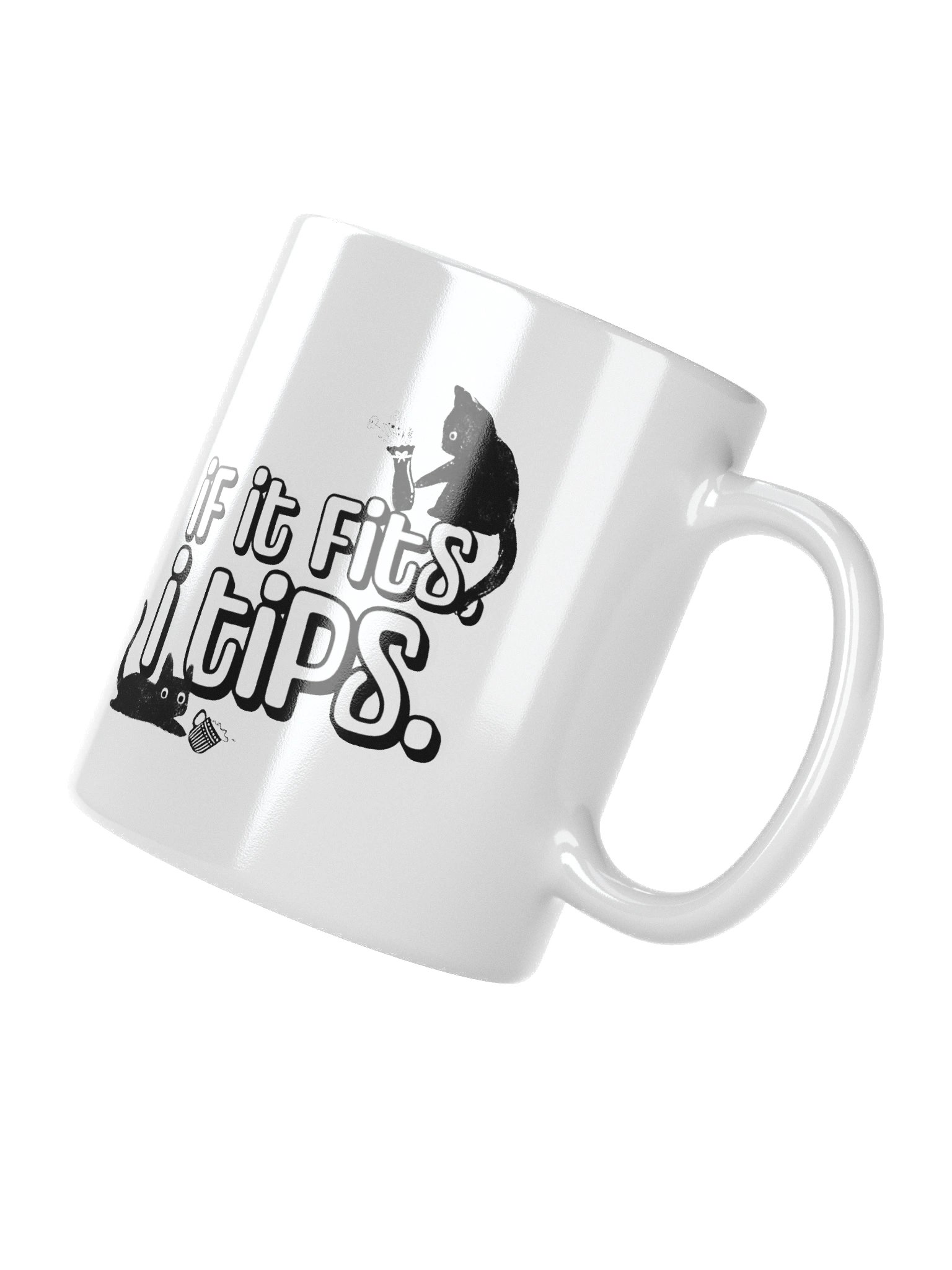 “If It Fits, I Tips” Cat Mug product image (4)