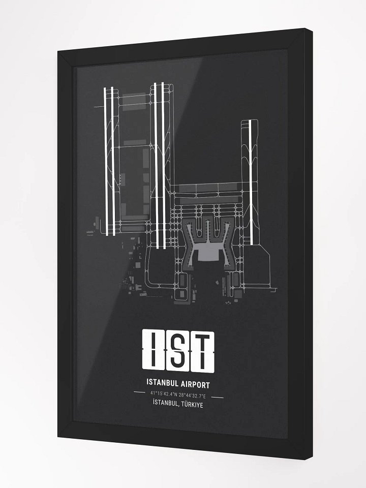 Framed Airport IST Premium Map On Matt Paper product image (2)