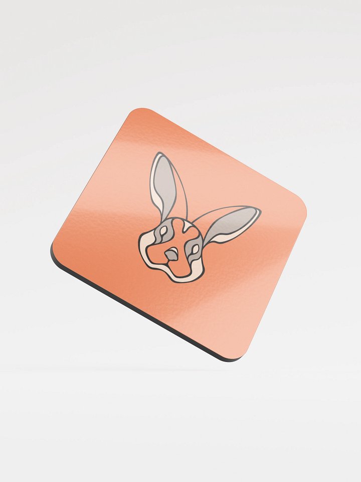 Adorable Bunny - Glossed Cork Coaster product image (1)