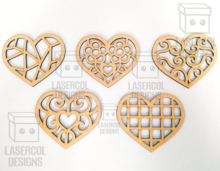 Hearts Set 1 - Laser Cut Files product image (2)