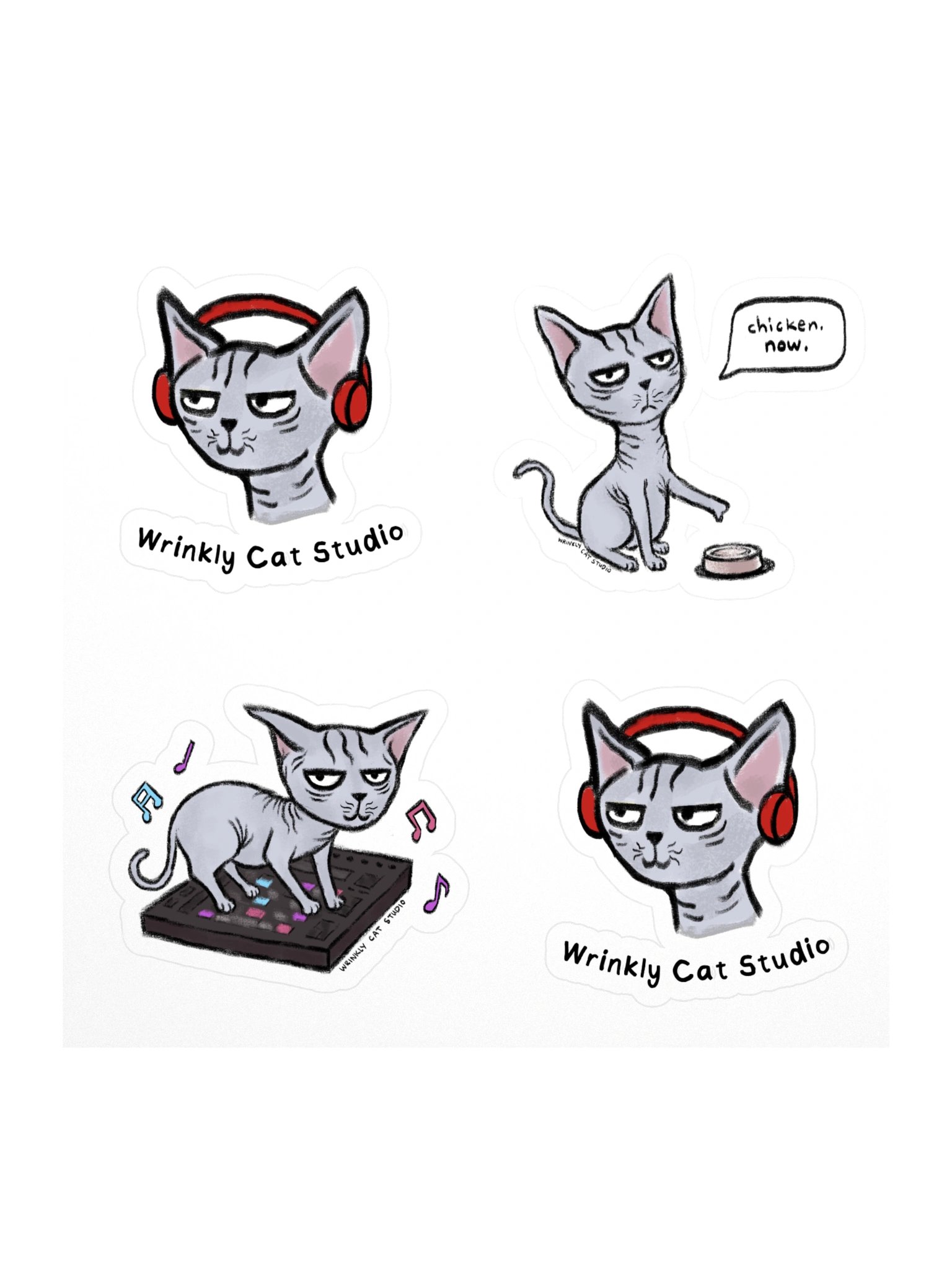 Wrinkly Cat Studio Stickers product image (1)