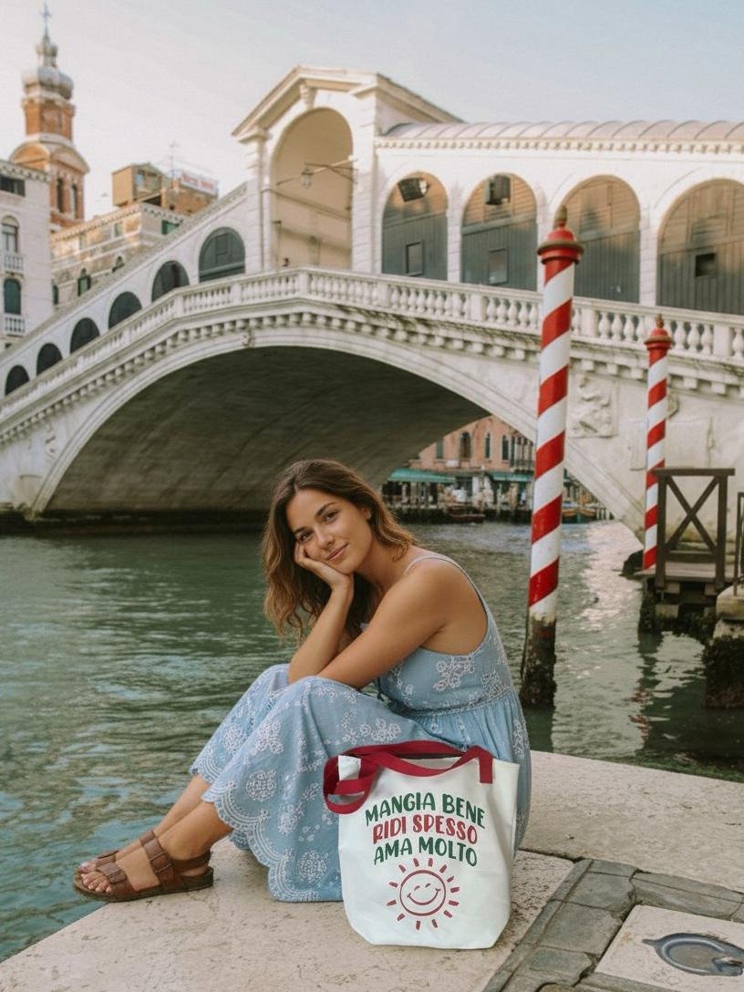 Mangia Bene Ridi Spesso Ama Molto Tote Bag product image (2)
