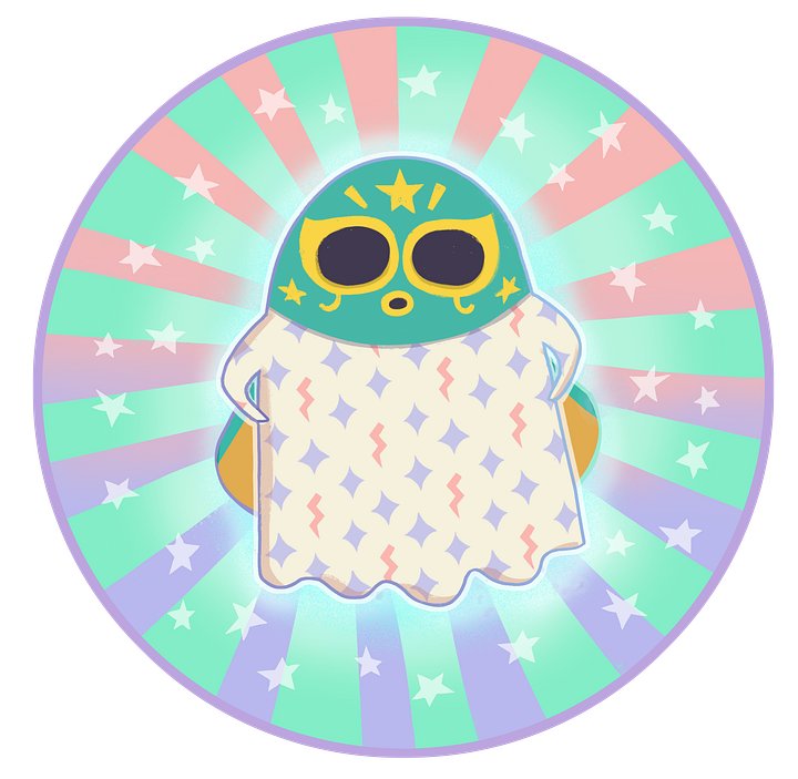 Pastel Little Ghost Luchador - Tote Bag product image (2)