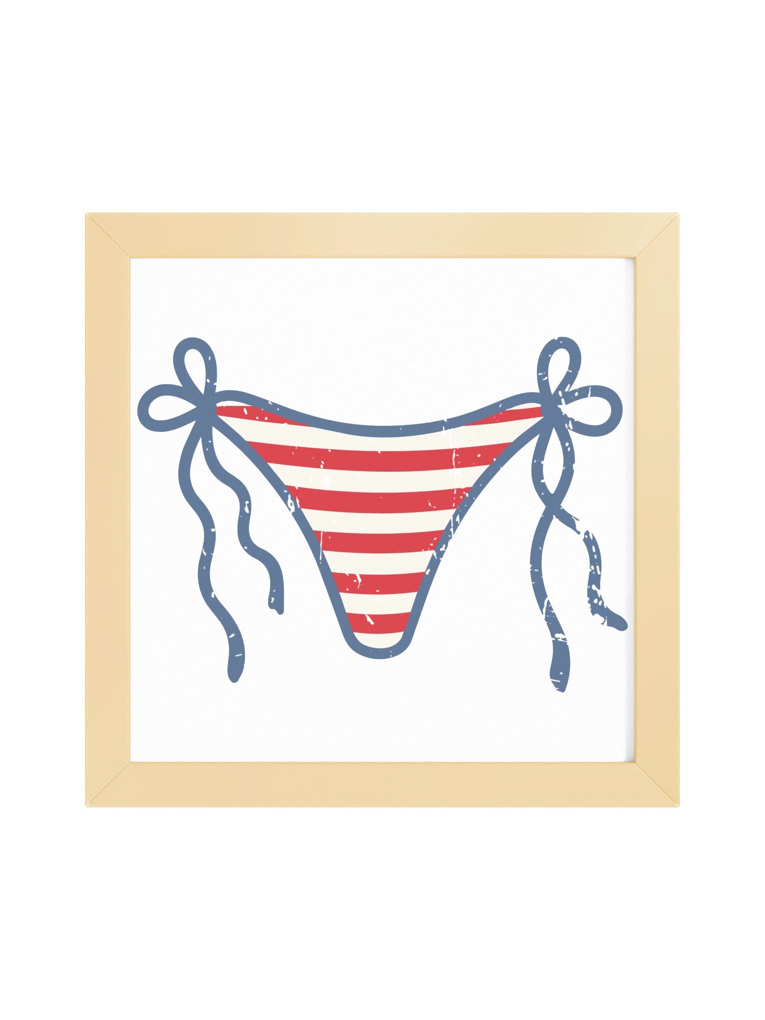 Patriotic Striped Bikini Bottom Poster product image (5)