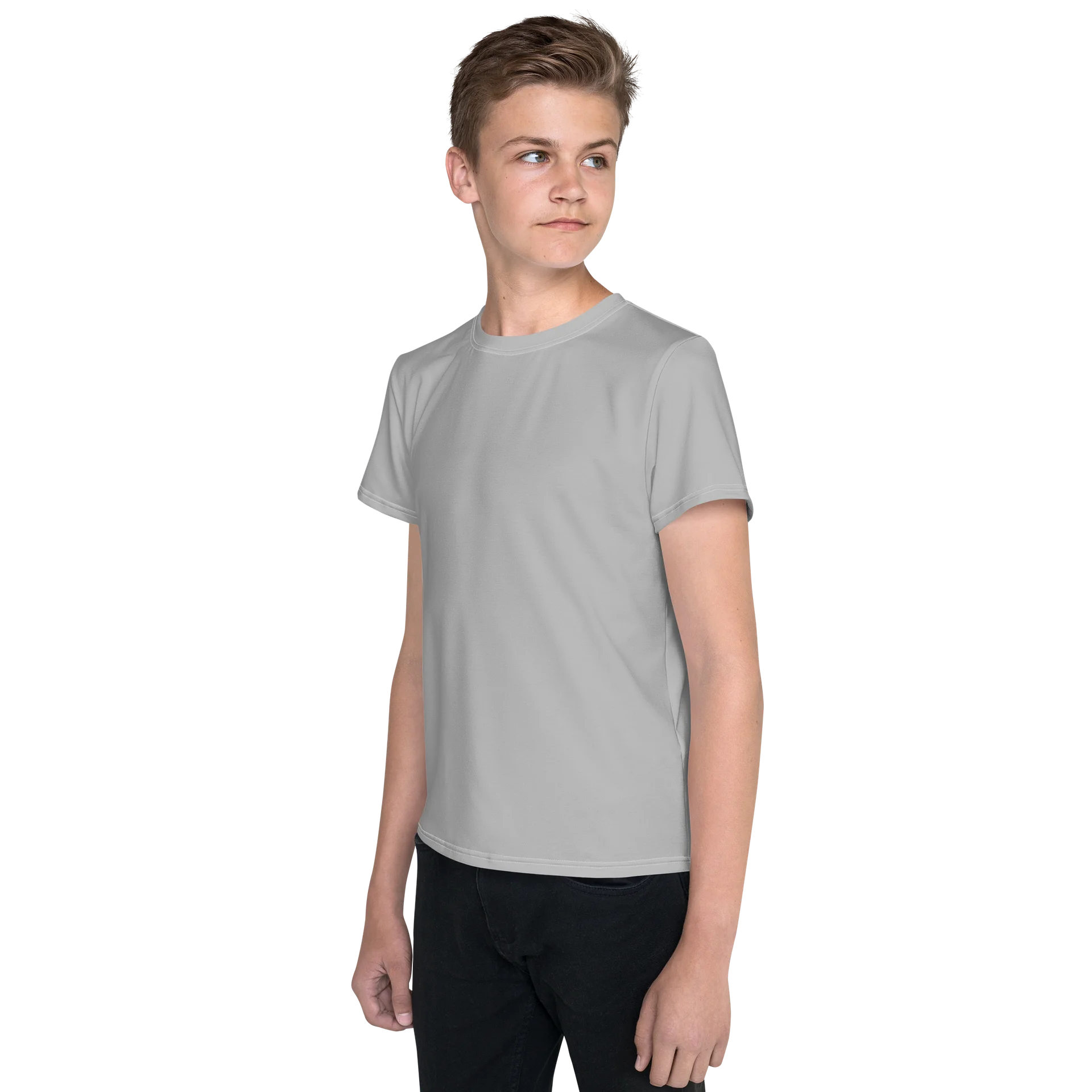 Minimal Gray All-Over Print Youth Tee product image (3)