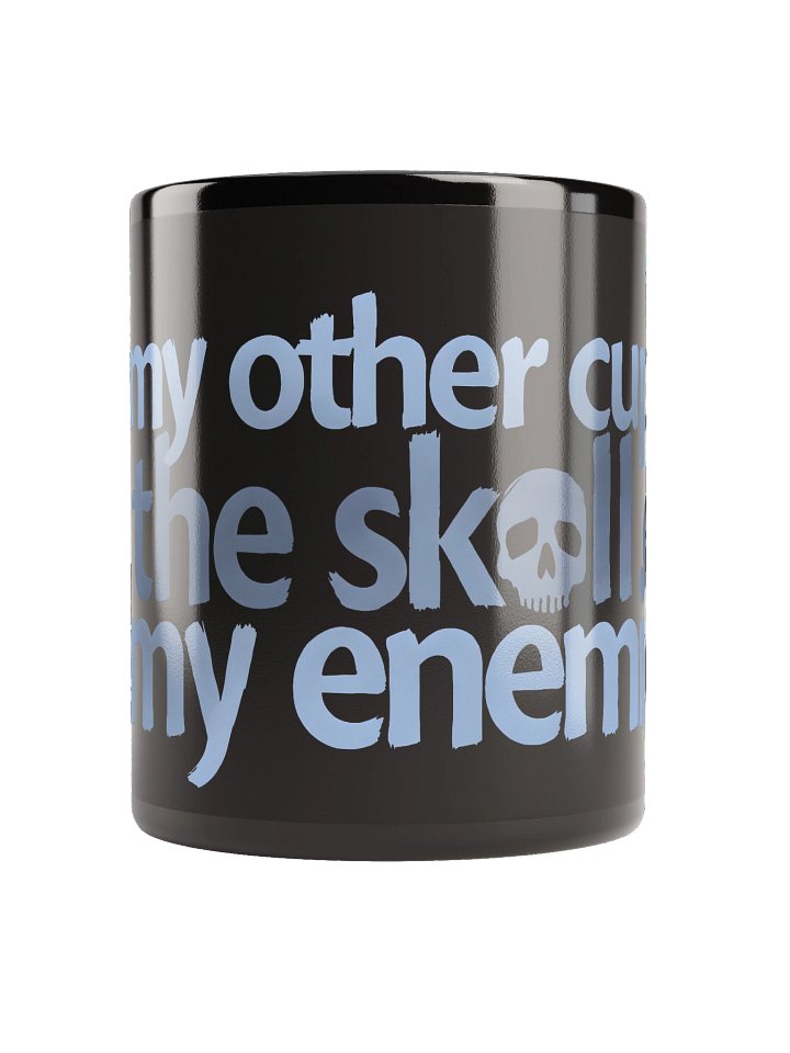 Skull of My Enemies Black Glossy Mug product image (4)