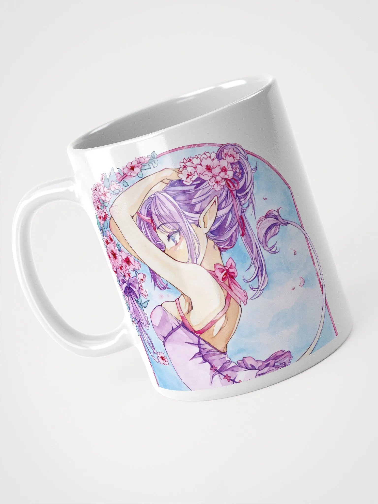 Unicorn and Lilac White Glossy Mug product image (4)