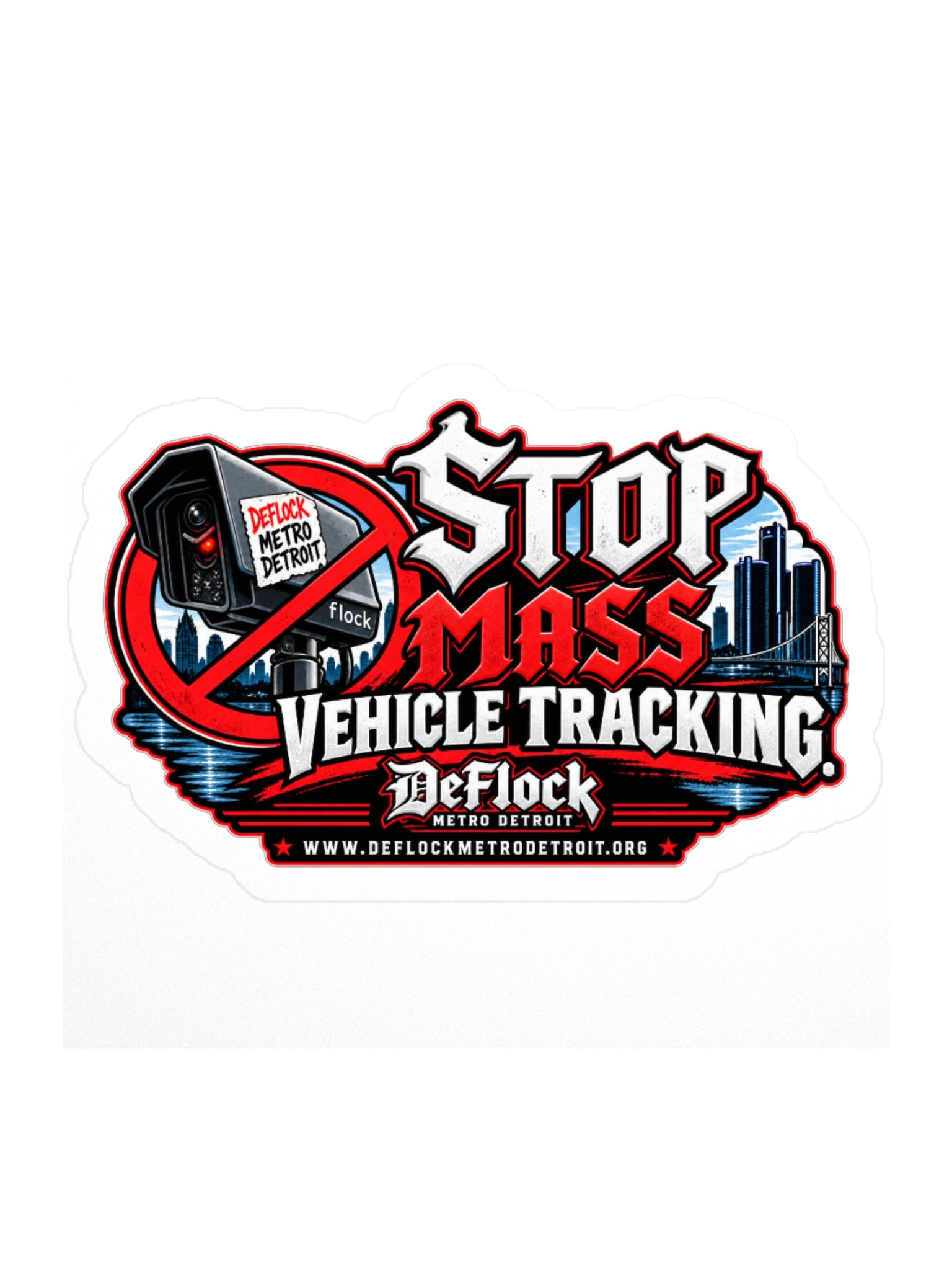 Stop Mass Vehicle Tracking Sticker product image (3)