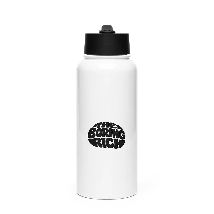 The Boring Rich Stainless Steel Water Bottle with a Straw Lid product image (1)
