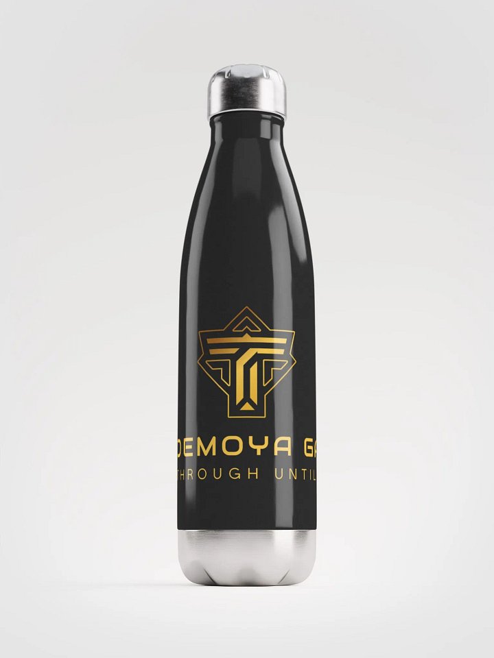 Stainless Steel Water Bottle w/ Gold Logo product image (2)