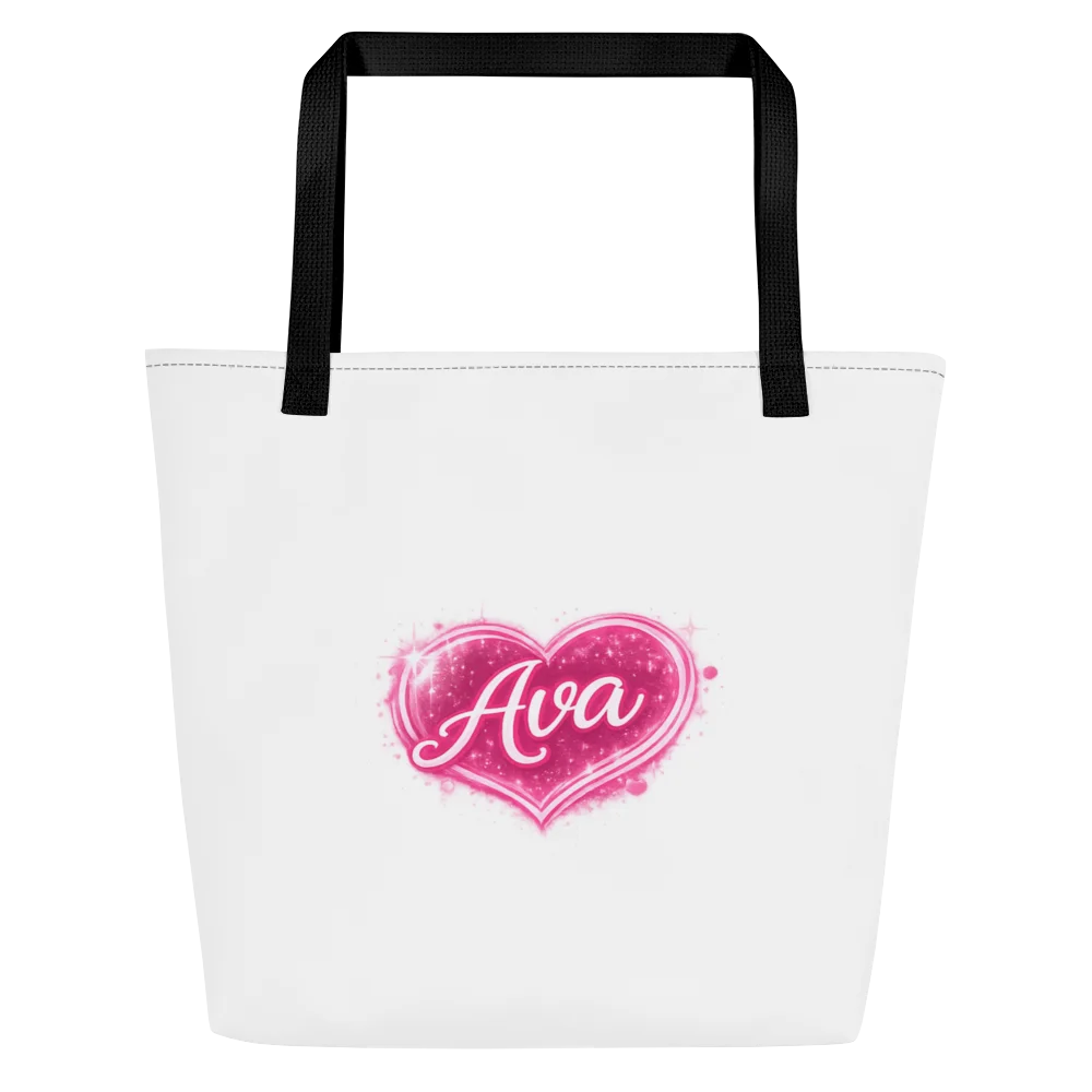Ava Sparkling Heart Tote Bag product image (3)