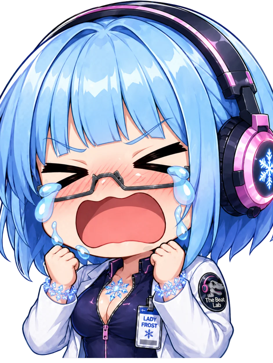Lady Frost Crying Emote - Die Cut Sticker product image (1)