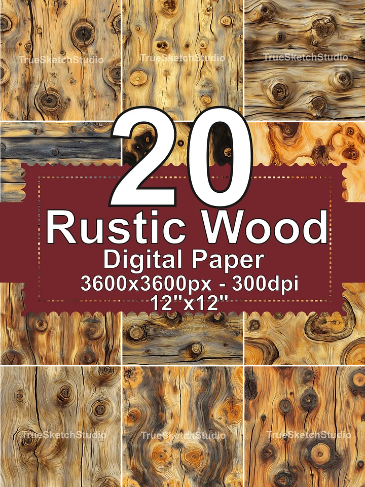 Rustic Wood Texture Digital Paper product image (1)