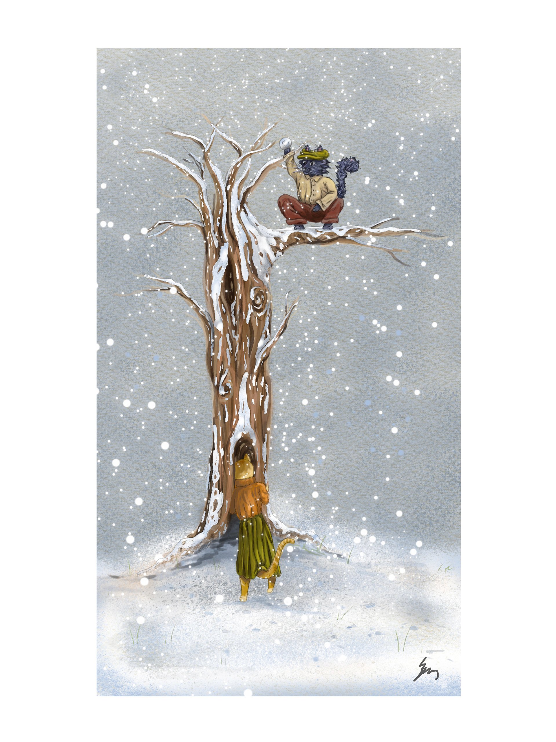 Hide and Seek in Winter Print product image (1)