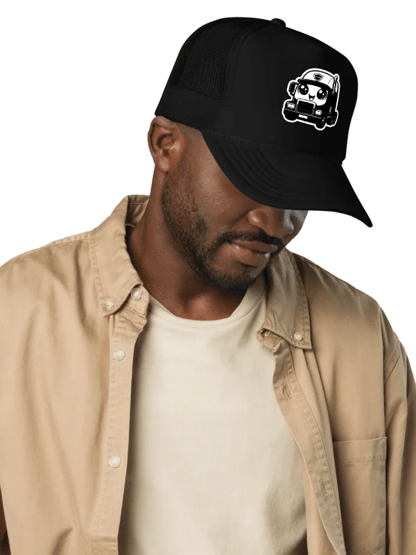 Cheerful Truckin Foam Trucker Hat product image (2)