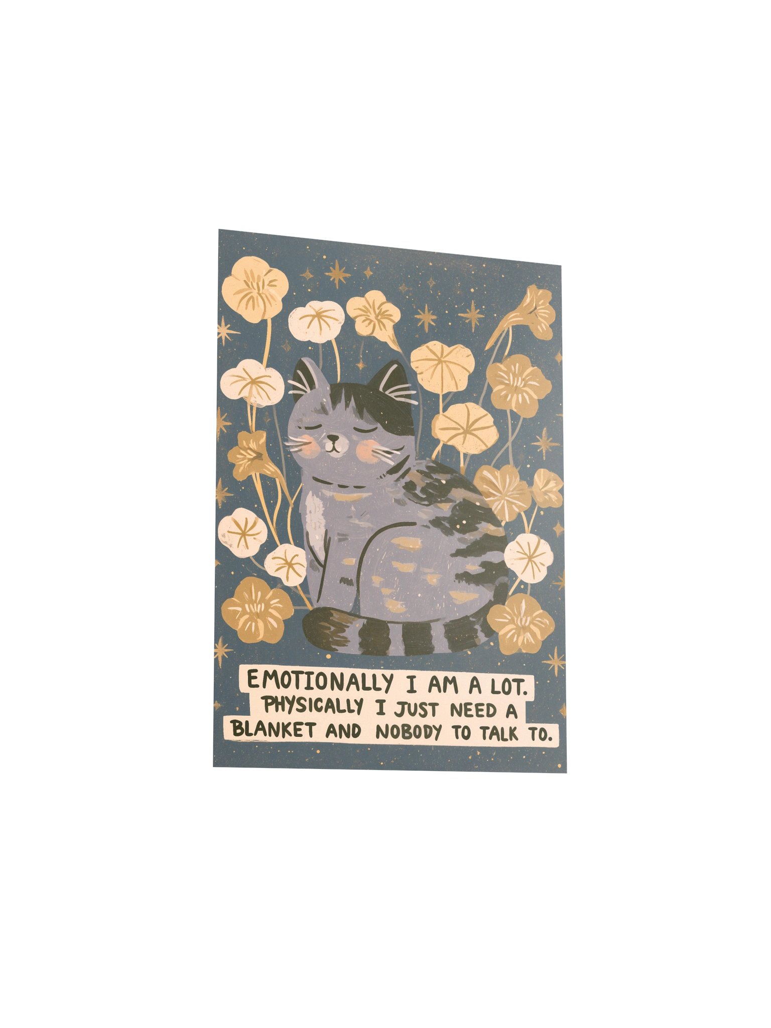 Sleepy Cat Blanket Mood Poster product image (19)